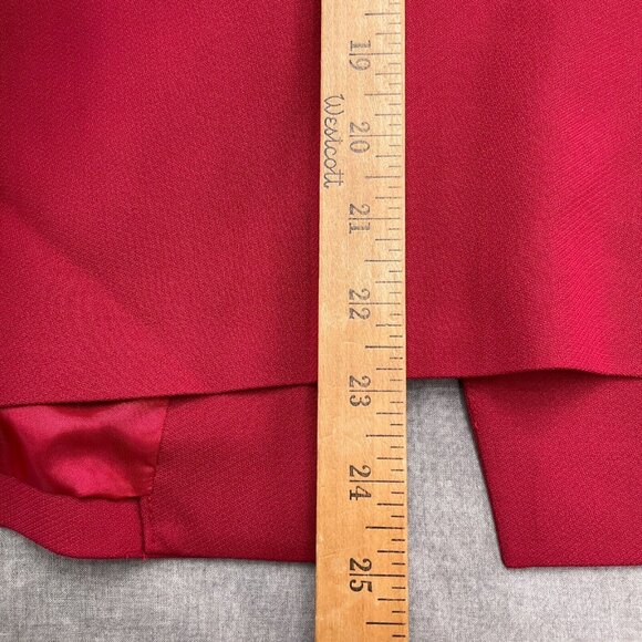 Talbots Skirt Suit 12/40 30Wx21L Red Wool Blend Classic Career 2pc USA VTG - Picture 8 of 16